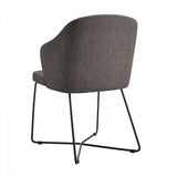 ZNTS Gia Modern Grey Fabric Dining Arm Chair B04961345