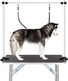ZNTS Professional Dog Pet Grooming Table Large Adjustable Heavy Duty Portable w/Arm & Noose & Mesh Tray W20608921