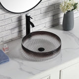 ZNTS Diamond Shape Bathroom Crystal Glass Vessel Sink, Bathroom Countertop Basin W999134027