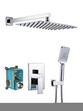 ZNTS Shower Faucet Shower System with 12 Inch Rain Shower Head and Handheld, Bathroom Shower Combo D97202CP