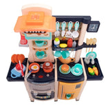 ZNTS Large Pretend Play Kitchen Set Kids Cooking Playset with Realistic Lights, Vivid Sounds, Play Phone, W2181142136