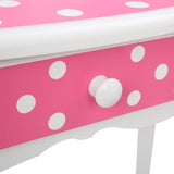 ZNTS Three-Fold Mirror Single-Drawing Curved Foot Children Dressing Table Red Dots 86853983