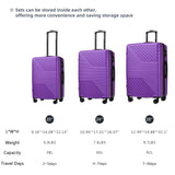 ZNTS Hardshell Luggage Sets 3 Piece double spinner 8 wheels Suitcase with TSA Lock Lightweight PP304127AAI