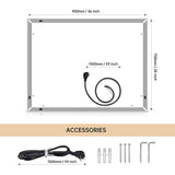 ZNTS 36“*28” LED Lighted Bathroom Wall Mounted Mirror with High Lumen+Anti-Fog Separately Control+Dimmer 24559515