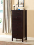 ZNTS Transitional Espresso Compact Design 5-Drawer Chest Bedroom / Small Living Space Chest of drawers B011P163369