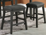 ZNTS Modern Contemporary Dining Room Furniture Chairs Set of 2 Counter Height Chairs Gray Finish Wooden B01164103