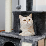 ZNTS Modern Small Cat Tree Cat Tower With Double Condos Spacious Perch Sisal Scratching Posts,Climbing 72633597
