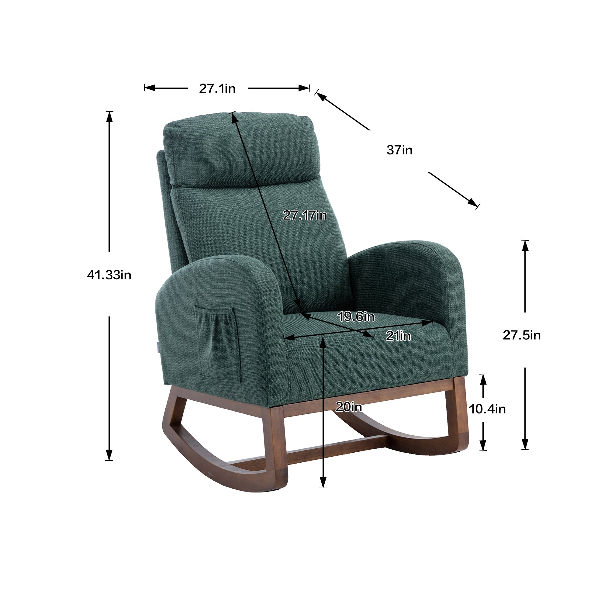 ZNTS living room Comfortable rocking chair living room chair W39594817