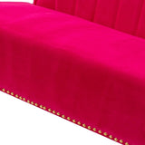 ZNTS Cadmus Armless Loveseat FUCHSIA W1137141122