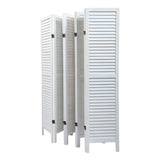 ZNTS Sycamore wood 8 Panel Screen Folding Louvered Room Divider - Old white W2181P145305