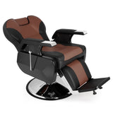 ZNTS PVC Leather Case ABS Armrest Shell 300lbs Load-Bearing Disc With Footrest Can Be Put Down Barber 17670296