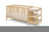ZNTS Palmer 3-in-1 Convertible Crib and Changer Combo Natural B02263649