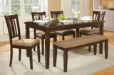ZNTS Espresso Finish Transitional Style 1pc Dining Table Oak Veneer Wood Casual Dining Room Furniture B01166418