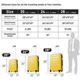 ZNTS Luggage Sets of 2 Piece Carry on Suitcase Airline Approved,Hard Case Expandable Spinner Wheels PP302834AAL