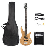 ZNTS GIB 4 String Full Size Electric Bass Guitar SS pickups and Amp Kit 94068991