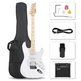 ZNTS GST Stylish H-S-S Pickup Electric Guitar Kit with 20W AMP Bag Guitar 04789197