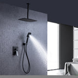 ZNTS Ceiling Rainfall Shower Faucet Set 3-Function Bathroom Shower Fixtures with Waterfall Tub Spout Wall D97205H