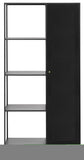 ZNTS 70.7 H x 13.7 W x 35.2 D Black Metal 1-Door Wardrobe with 1 Metal Mesh Door and Versatile Storage B085114741