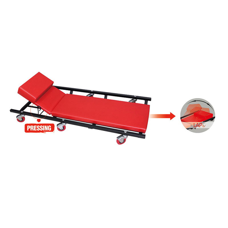 ZNTS 40" Ajustable Creeper for Car Repairing Red 22931029