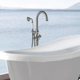 ZNTS Freestanding Bathtub Faucet with Hand Shower W1533125097