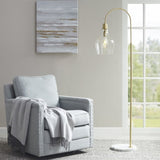 ZNTS Arched Floor Lamp with Marble Base B03597670