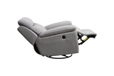 ZNTS Electric Power Swivel Glider Rocker Recliner Chair with USB Charge Port - Light Grey B082P145837