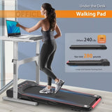 ZNTS Under Desk Walking Pad Treadmill Foldable with Handlebar Remote Controll, 300 LB Capacity W136255629