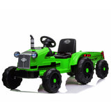 ZNTS Toy Tractor with Trailer,3-Gear-Shift Ground Loader Ride On with LED Lights 14537194
