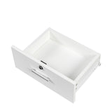 ZNTS White modern simple hair desk, multi-layer storage, large storage space W33163006