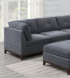ZNTS Modular Living Room Furniture Corner Wedge Ash Chenille Fabric 1pc Cushion Wedge Sofa Couch. B011104328