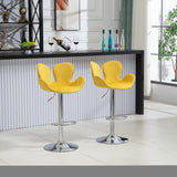 ZNTS COOLMORE Swivel Bar Stools Set of 2 Adjustable Counter Height Chairs with Footrest for Kitchen, W395109976
