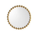 ZNTS Beaded Round Wall Mirror 27"D B03599367