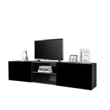 ZNTS FCH Modern Minimalist Floating TV Stand for 65-inch TVs, High Glossy Wall-Mounted Entertainment 06436605