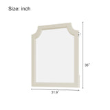 ZNTS Milky White 31.9"L x 36"H x 1"W Mirror WF299174AAK