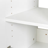 ZNTS Stackable Wall Mounted Storage Cabinet, 15.75 "D x 35.43" W x 19.69 "H, White W33167278