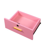 ZNTS Pink modern simple hair desk, multi-layer storage space W33163007