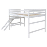 ZNTS Full Loft Bed with Platform,ladder,White W50482280