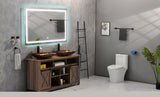 ZNTS 72in. W x 48 in. H Frameless Single Bathroom Vanity Mirror in Polished Crystal Bathroom Vanity W1272110247