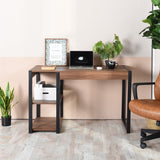 ZNTS 47.2" Home Office Desk / Computer Desk, Storage Desk Morden Style with Open Shelves Worksation, W131449652