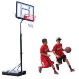 ZNTS Portable Removable Basketball System Basketball Hoop Teenager PVC Transparent Backboard with 47967301