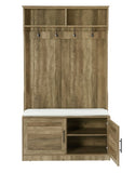 ZNTS Wood Coat Rack, Storage Shoe Cabinet, with Clothes Hook, with Sponge Pad Product, Multiple Storage 03980719