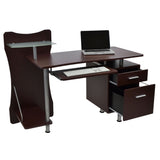 ZNTS Techni Mobili Stylish Computer Desk with Storage, Chocolate RTA-325-CH36