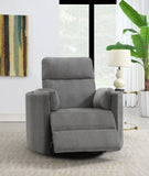 ZNTS ACME Sagen Glider Recliner w/Swivel, Charcoal Chenille LV01879