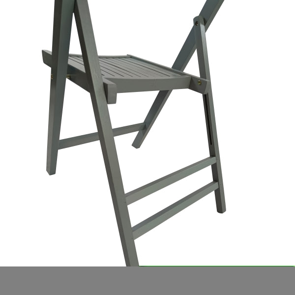 ZNTS Furniture Slatted Wood Folding Special Event Chair - Gray, Set of 4, FOLDING CHAIR, FOLDABLE STYLE W49539765
