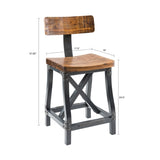 ZNTS Counter Stool with Back B03548279