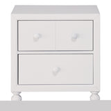 ZNTS Transitional Look White Finish 1pc Nightstand of Drawers Wood knobs Turned Feet Modern Bedroom B01153391