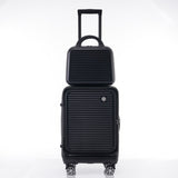 ZNTS Carry-on Luggage 20 Inch Front Open Luggage Lightweight Suitcase with Front Pocket and USB Port, 1 PP314954AAB