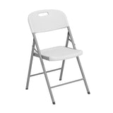 ZNTS Techni Home Granite White Folding Chairs – Set of 4 B031P165079