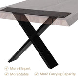 ZNTS Metal Table Legs 30 inch H 28'' W｜Heavy Duty X Shape Furniture Legs｜Coffee Table Legs for DIY 11296480