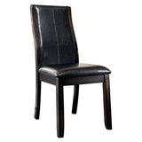 ZNTS Transitional Dining Room Side Chairs Set of 2pc Chairs only Brown Cherry Unique Curved Back Espresso B011P156647